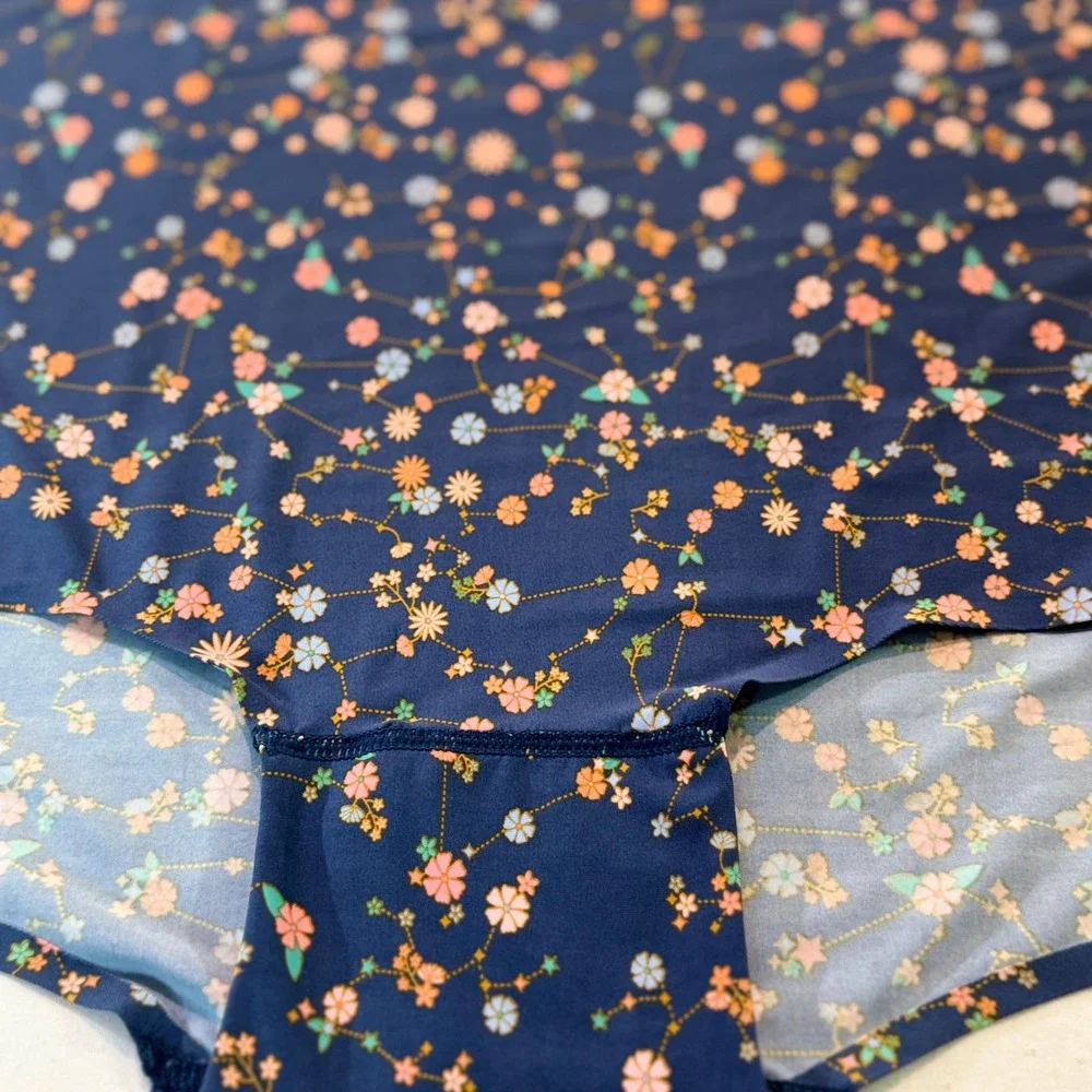 Cheek Boss Floral Constellation Seamless Boy Short Panties Navy Blue 3XL 2 Pack